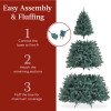 Best Choice Products 7.5ft Pre-Lit Blue Spruce Christmas Tree w/ Foldable Base, 420 Lights, 1384 Tips