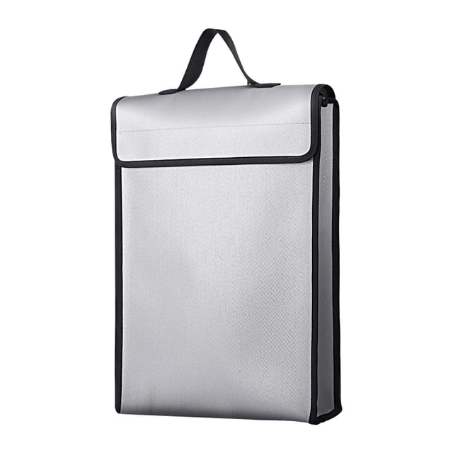 Bolsa de documentos ignífuga, bolsa de almacenamiento de archivos de papel, organizador de protección, contenedor multifuncional, bolsa resistente al Borde negro