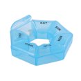 thumbnail image 2 of Unique Bargains Lightweight 7 Grids Polygonal Pill Case Clear Blue, 2 of 6