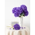 thumbnail image 2 of 5PCS Artificial Hydrangea Silk Flowers Bouquet Faux Hydrangea Stems for Wedding Centerpieces Home Decor, 2 of 6