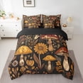thumbnail image 2 of Homewish Bohemain Style Plant 7-Piece Twin Bedding Sets,Rustic Mushroom Bedding Comforter Set,Brown Flower Floral Sheet Sets For Men Women,Microfiber Bedroom Decor Reversible, 2 of 8
