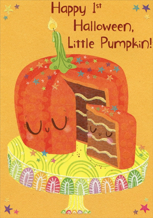 Designer Greetings Happy 1st Halloween Pumpkin Cake Baby�s 1st
