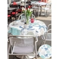 thumbnail image 4 of Outdoor Tablecloth with Umbrella Hole & Zipper, Sea Trutle Coastal Round Tablecloth 54 Inch, Summer Starfish Beach Coral Nautical Patio Table Cover Waterproof Table Cloth for Picnic/Party, 4 of 7