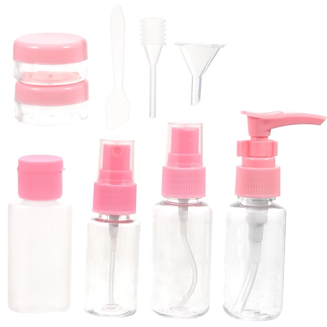 GOOHOCHY 10 botellas de viaje portátiles y recargables, ideales para champú y loción (rosa nude).