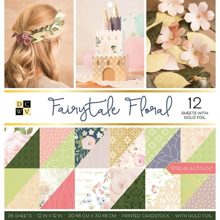 Foil Print Paper - DCWV Double-Sided Paper Stack 12