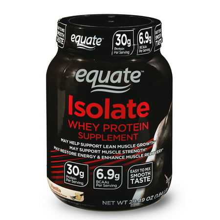 Equate Isolate Whey Protein Supplement, Vanilla, 29.49