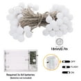 thumbnail image 7 of 16.4ft Battery Operated LED String Lights, 40 LEDs Globe Decorative Fairy Lights, Warm White, for Party, Garden, Patio, Bedroom, D, 7 of 7