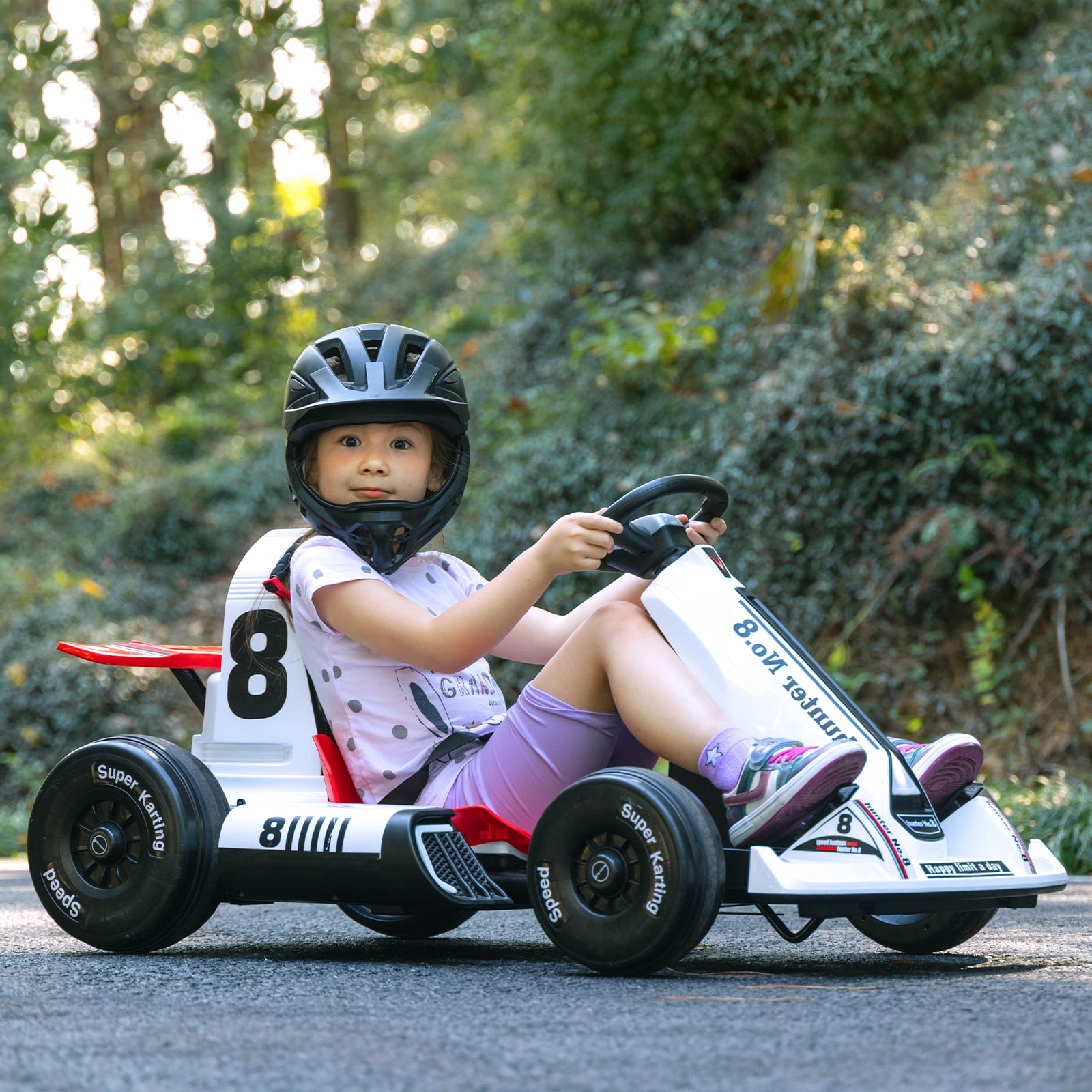 Buy XJD Electric Go Kart 12V Battery Powered Pedal Go Karts for 3+ Kids