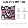 thumbnail image 5 of PHYHOO  I Love U XOXO Valentine Hearts Pink Throw Pillow Covers,  Love Wedding Cushion Case Decoration for Sofa Couch, 5 of 5