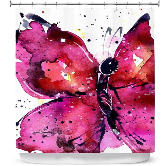 Shower Curtains 70" x 84" from DiaNoche Designs by Kathy Stanion - Butterfly Delight XV