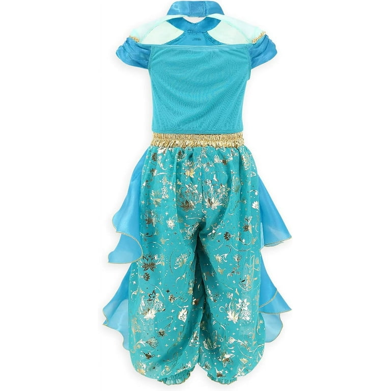 open lace back dress Kids Princess Jasmine Costume Halloween 4-pieces Full Set Cosplay Dres –  Sun Baby main image 0