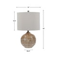 thumbnail image 6 of Uttermost Lagos Transitional Ceramic Metal and Fabric Table Lamp in Rust Brown, 6 of 7