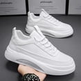 thumbnail image 5 of Zapatos informales de marca para hombre, zapatillas blancas de plataforma de alta calidad, antideslizantes, vulcanizados, con cámara de aire, 2024, 5 of 5