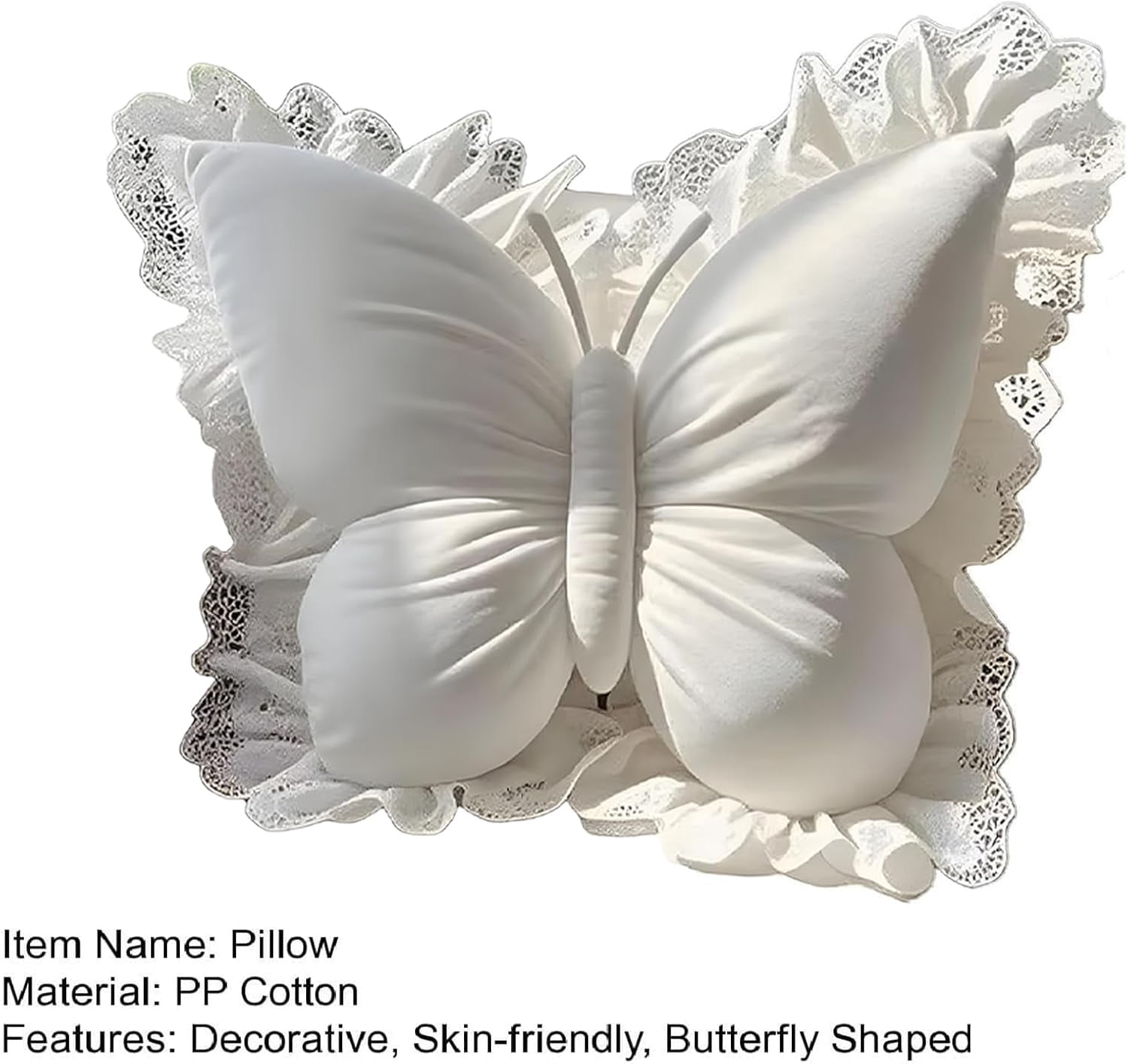 Butterfly Pillow - Butterfly Shaped Throw Pillow, Butterflies Stuffed Seat Cushion | Butterflies Throw Pillows for Baby Birthday Christmas Stocking Stuffers Sofa Bed Couch Desk Girls Kids Adults