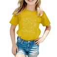 thumbnail image 1 of Hiiyo T-Shirt Graphique de Collation des Grades pour Filles Tout-Petits, Manches Courtes, Jaune, 1 of 3