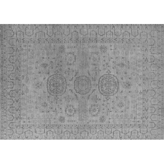 Ahgly Company Indoor Rectangle Oriental Gray Industrial Area Rugs, 3' x 5'
