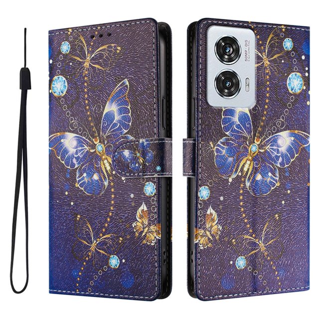 FOXDOCK Funda Tipo Cartera para Motorola Edge 50 Fusion con Soporte y Correa – Diseño de Patrones Lindos