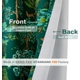 thumbnail image 5 of DriftAway Clara Woodland Forest Animals Printed Pattern Room Darkening Window Curtain Grommet 2 Panels 52"Wx84"L Emerald Green, 5 of 7