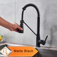 thumbnail image 1 of Grifo de cocina negro mate Rozin, grifo mezclador montado en cubierta, boquilla rociadora de flujo de rotación de 360 grados, fregadero de cocina, grifos fríos y calientes Tan Jianjun unisex, 1 of 2