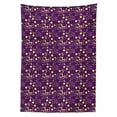 thumbnail image 2 of Abstract Tablecloth, Contemporary Pattern of Circles and Polka Dots, Rectangle Satin Table Cover Accent for Dining Room and Kitchen, 52" X 70", Purple Brown, by Ambesonne, 2 of 2