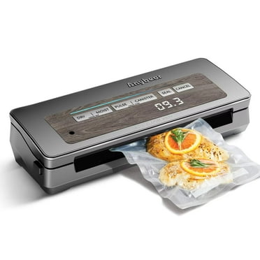 Anybear Vacuum Sealer Machine, 90kPa Build-in Cutter Digital Countdown Display Food Saver (Gray)