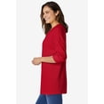 thumbnail image 3 of Woman Within Plus Size Three-Quarter Sleeve Thermal Sweatshirt, 3 of 6