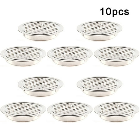 

SUNFEX 10X Metal Cabinet Cupboard Round Air Vent Grill Cover Ducting Ventilation Home