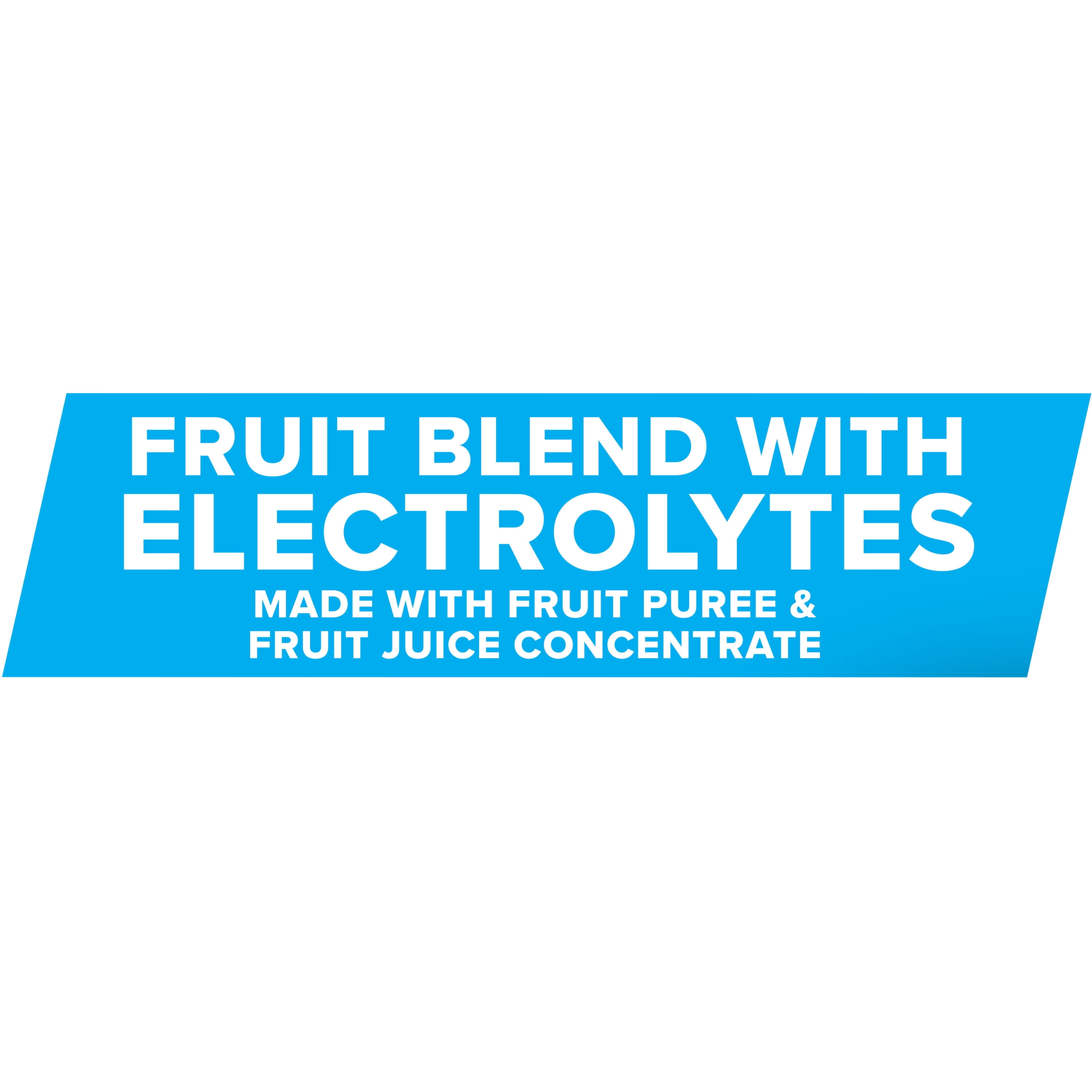 Great Value Sport Fruit Blend Applesauce with Electrolytes, Fruit Punch, 16.8 oz, 4 Count Carton