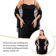thumbnail image 2 of keepw Party Evening Shawl Elegant Scarf Lace Sheer Hollow Tassel Mesh Yarn Scarves Wraps Wedding Shawls for Sleeveless Dresses Black, 2 of 4