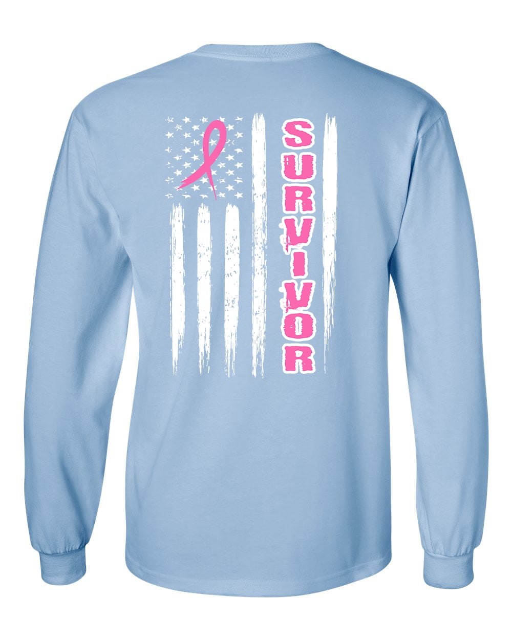 Breast Cancer Awareness T-shirt Cancer Survivor Pink Ribbon Long Sleeve Unisex - Bild 1 von 15