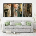 thumbnail image 2 of IDEA4WALL 3 Piece Framed Canvas Wall Art for Living Room, Bedroom Italy City Landscape Canvas Prints for Modern Home Decoration Ready to Hang, 2 of 4