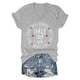 thumbnail image 4 of Camiseta informal para mujer con estampado de corazones y letras de San Valentín: cuello redondo, manga corta, mezcla suave de poliéster y spandex., 4 of 4
