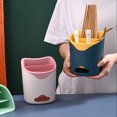 thumbnail image 4 of kurtrusly 1/2/3/5 ABS Multifunctional Storage Rack Double Layer For Kitchen Utensils Kitchen Utensils Storage Chopsticks Organizer Blue yellow 1 1 Pc, 4 of 6