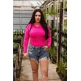 thumbnail image 3 of Ziva Rhinestone Studded Bodysuit-Pink, 3 of 5
