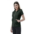 thumbnail image 2 of Moomaya Womens Zip Up Hoodie Short Sleeves Top Pockets Casual Hoodies, 2 of 7