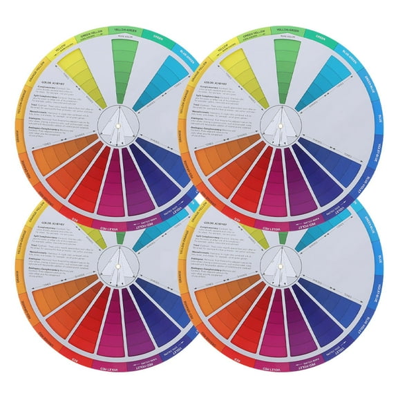 Soimiss 4Pcs Colour Wheel Coloring Wheel for Nail Artists Multi Color Matching Tool On-the-go Use