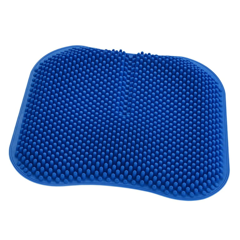 Silicone Car Seat Cushion, 16.5 Inch Seat Pad, Breathable Pad, 3D Pillar  Massage Seat Cover Non Fit for , Blue , 42x42cm