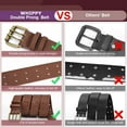 thumbnail image 6 of WHIPPY Double Prong Leather Belt for Men Women, Heavy Duty Leather Belt for Jeans, 6 of 8