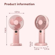 Handheld Portable Fan [15H Max Coolin-g Time] Hand Fan, 3600mAh USB Rechargeable Fan, Battery Operated Small Fan With 4 Speeds