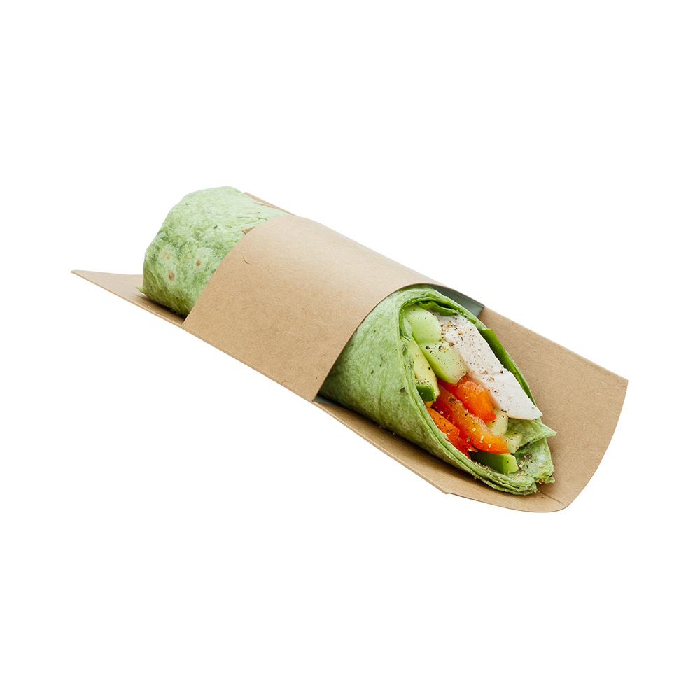 Paper Sandwich Wrap Display Disposable Wrap Plate Kraft 9