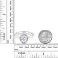 thumbnail image 4 of Gem Stone King 10K White Gold Moissanite and White Diamonds Engagement Ring for Women (1.50 Cttw, Oval 8X6MM), 4 of 6