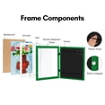 thumbnail image 4 of Americanflat Kids Art Frame 10x12.5 inches with 8.5x11 inches Mat - Composite Wood And Glass - Holds 100 Artworks - Shamrock Green, 4 of 7