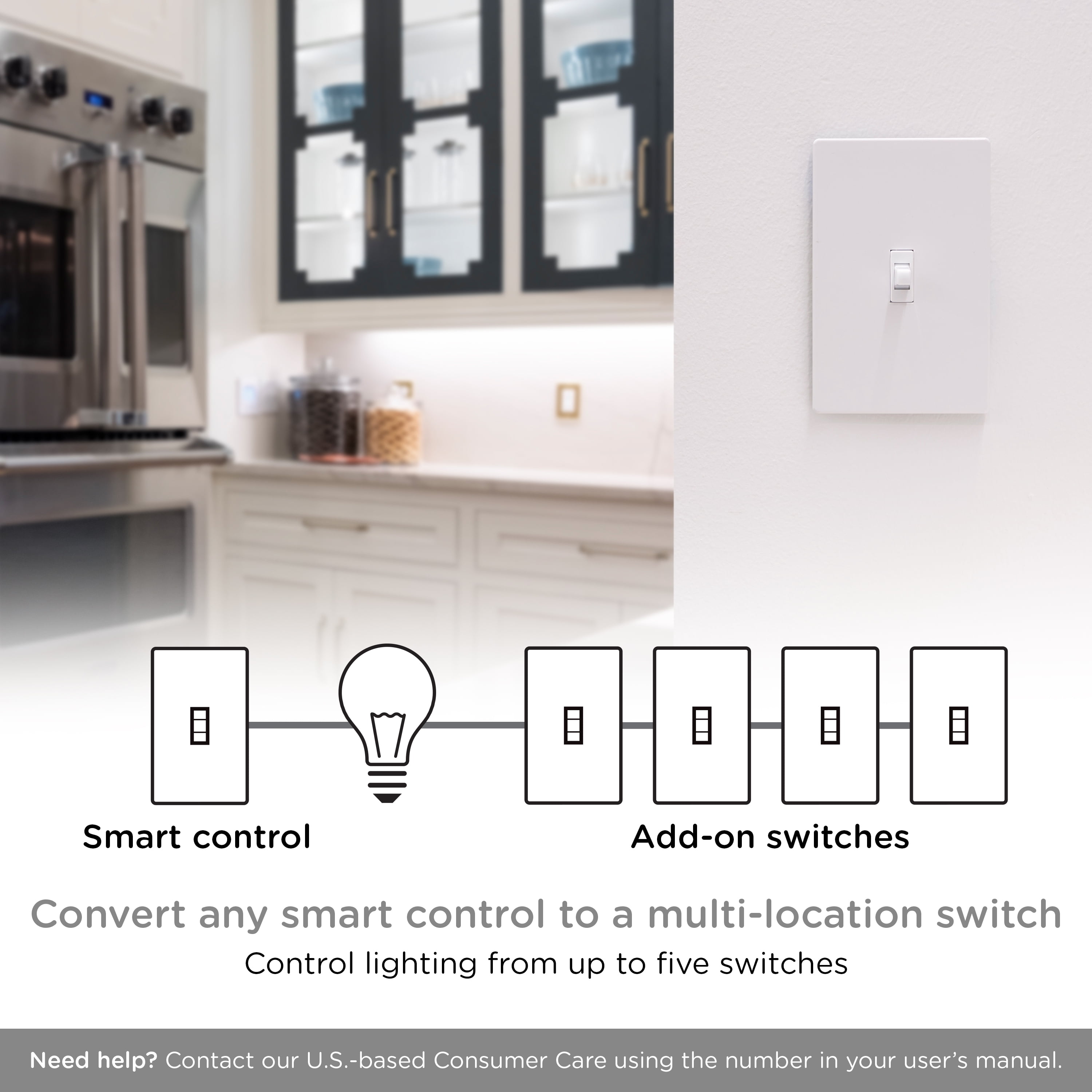 Enbrighten Add-On Toggle Switch, 46200, White