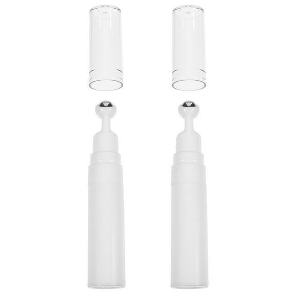 STOBOK Portable Eye Cream Applicator Bottle, White Pmma, Easy Refill and Massage, 2Pcs