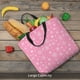 thumbnail image 5 of Balery Snowflake pink backgrounds Bolsa de Mano para Mujeres con Cremallera, Bolsa de Gimnasio con Compartimentos, Bolsa para Laptop, Bolsa para Trabajo, 5 of 7