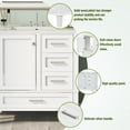 thumbnail image 3 of Bellemave 30" Bathroom Vanity with Sink, Cabinet with Sink Combo Set with Top, Bathroom Storage Cabinet with 3 Drawers and 1 Soft Closing Door, 30 Inch Vanity with Sink for Bathroom（White）, 3 of 10