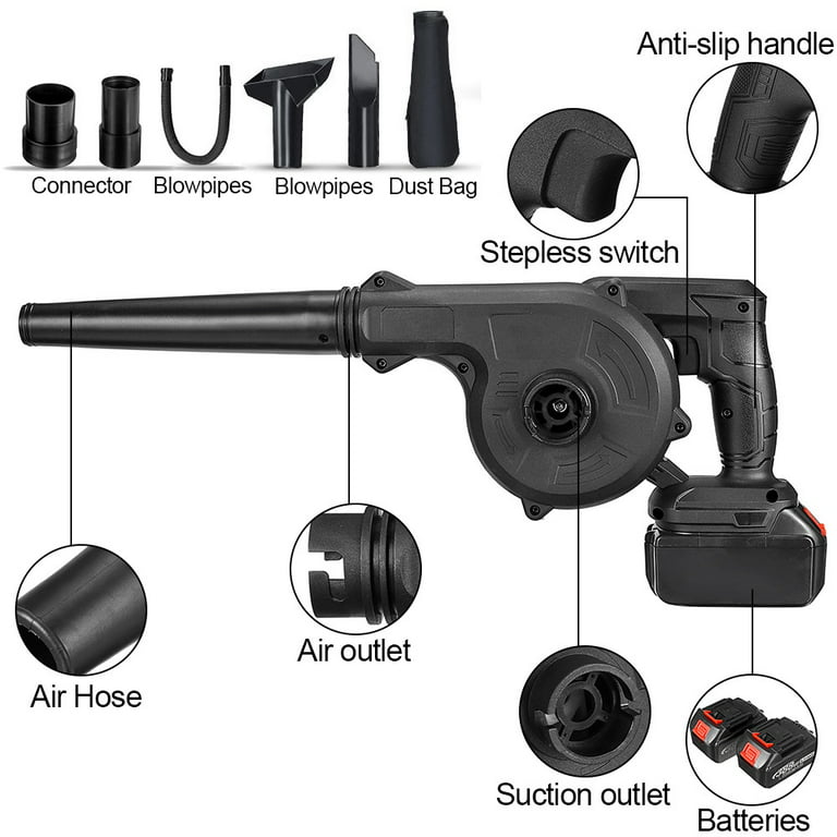Cordless Leaf Blower 21V Electric Mini Handheld Air Blower Lightweight  Small Powerful Blower Battery Powered Air Leaf Blower for Lawn Care Patio