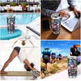 thumbnail image 7 of SKYSONIC Floral Pattern Tumbler Stainless Steel Double Wall Vacuum Reusable Insulated Mug with Straw and Built-in Coaste for Cold and Hot Beverages, 12oz, 7 of 7