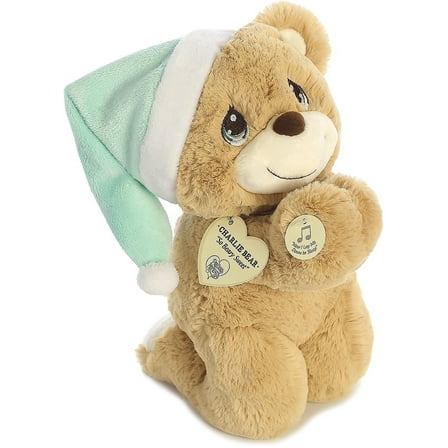 Aurora - Medium Brown Precious Moments - 10" Charlie Prayer Bear - Inspirational Stuffed Animal