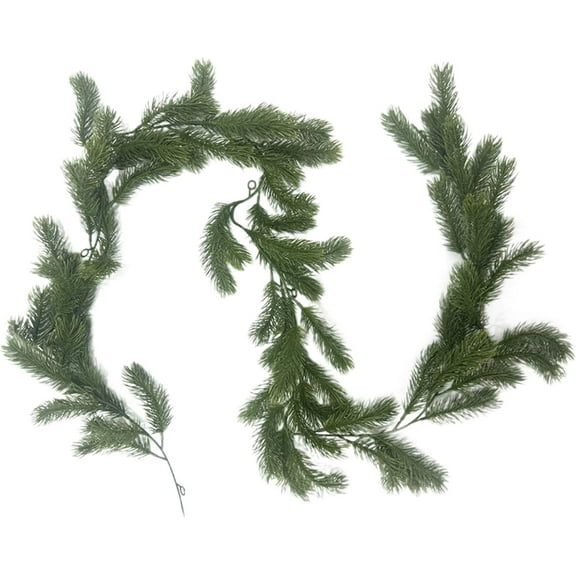 Bootesun Artificial Pine Garland Real Touch, 6FT Realistic Cedar Garland - Mantle Hanger for Party Farmhouse Outdoor Fireplace Table Stairs Indoor Home Christmas Decorations